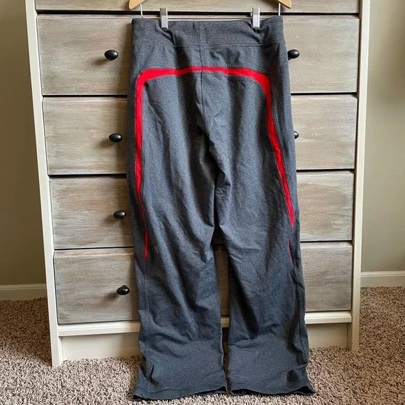 Lululemon Charcoal Gray Red Luon Smash Pants - Picture 3 of 6